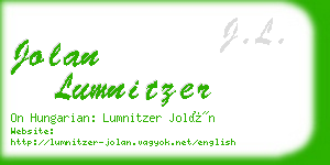 jolan lumnitzer business card